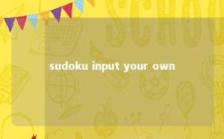 sudoku input your own 