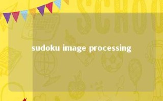 sudoku image processing 