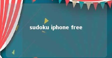 sudoku iphone free 