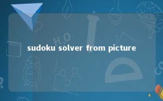 sudoku solver from picture 