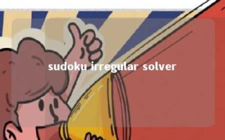 sudoku irregular solver 