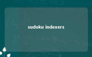 sudoku indexers 