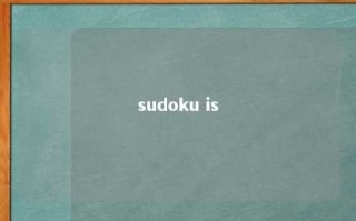 sudoku is 