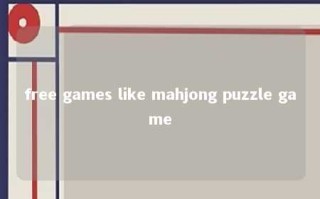 free games like mahjong puzzle game 