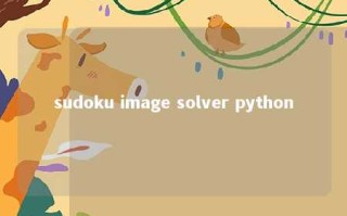 sudoku image solver python 